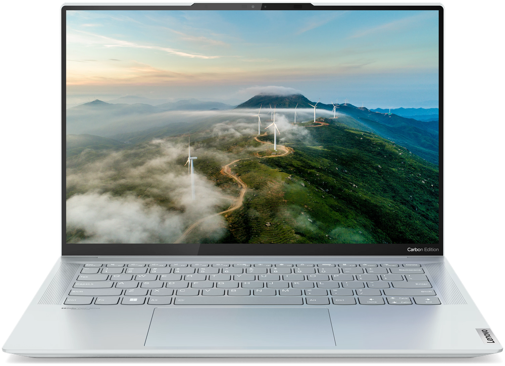 Ультрабук Lenovo Yoga Slim7 Carbon 14 ACN6. CPU: Ryzen 7 5800U, RAM: 16Gb, SSD: 512Gb, GPU: AMD Radeon, OS: DOS, LCD: 2880х1800 пикс. 90Hz, Состояние: B1