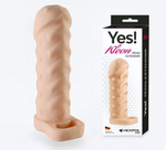 Телесная насадка-удлинитель Kleon - 15 см. (Цвет: телесный)