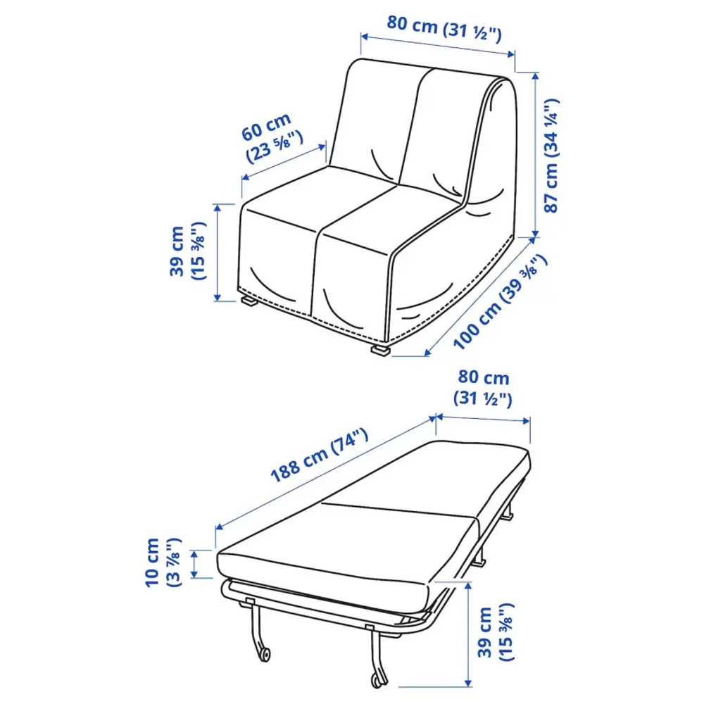 Кресло с откидной спинкой - IKEA LYCKSELE LÖVÅS/ЛИКСЕЛЕ ЛЕВОС ИКЕА, 87х100х80 см, белый