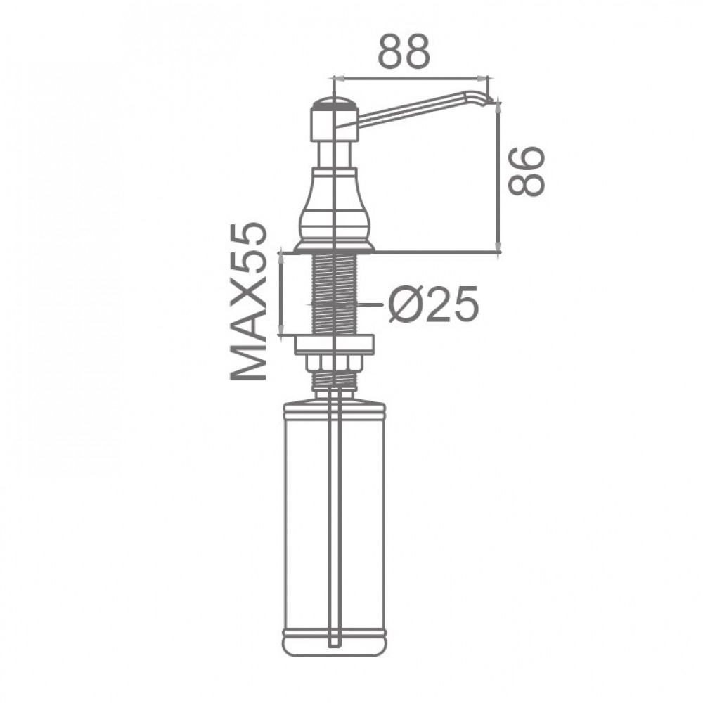 Дозатор для моющего средства MILACIO Ultra MC.932.GD золото