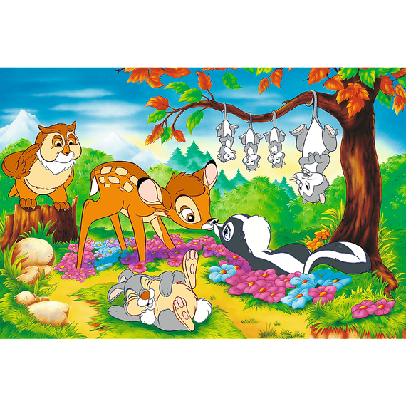 Puzzles - &quot;160&quot; - 40th anniversary Trefl - Bambi and forest friends / Disney Bambi