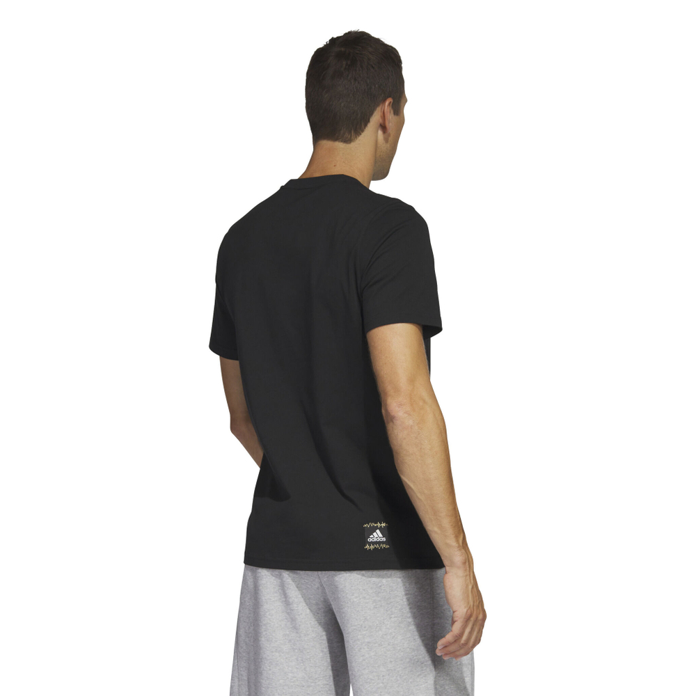 Мужское теннисное поло adidas Power Logo Foil T-Shirt Men - Black, Beige