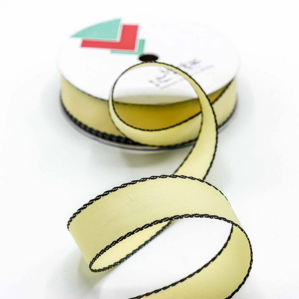 Лента Полиэстер 2,8см х 28м с каймой (Желтый)