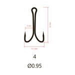 Крючки Saikyo двойн.Normal Shank KH-11041  № 4 BN (100шт)