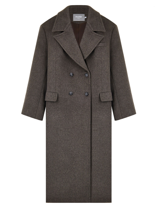 Пальто двубортное "Tatlin" коричневое