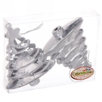 Елочные игрушки «Сказочная ёлочка» 8 см (набор 2 шт), Серебро