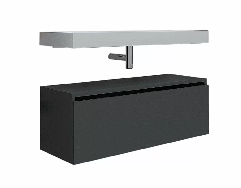 Нижняя тумба Armadi Art VALLESSI UNO-S 80 антрацит глянец