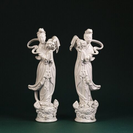 Винтаж: Винтажные парные фигуры «Гуань-Инь»