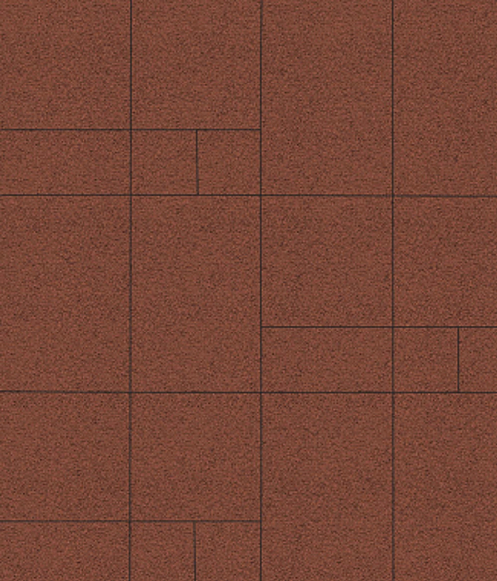 Тротуарная плитка ГРАНДО - Гранит Красный, комплект из 4 видов плит