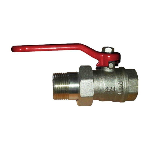 Кран латунный шаровой КНР 11Б27п1, DN 20, PN 16, однотипный, американка, рычаг