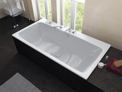 Стальная ванна Kaldewei ASYMMETRIC DUO, Mod.742, размер 1800*900*420, Easy clean, alpine white, без ножек
