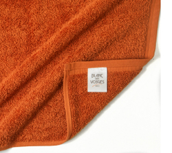 Полотенце 55x110 Blanc des Vosges Uni Terra Cota terracota оранжевое