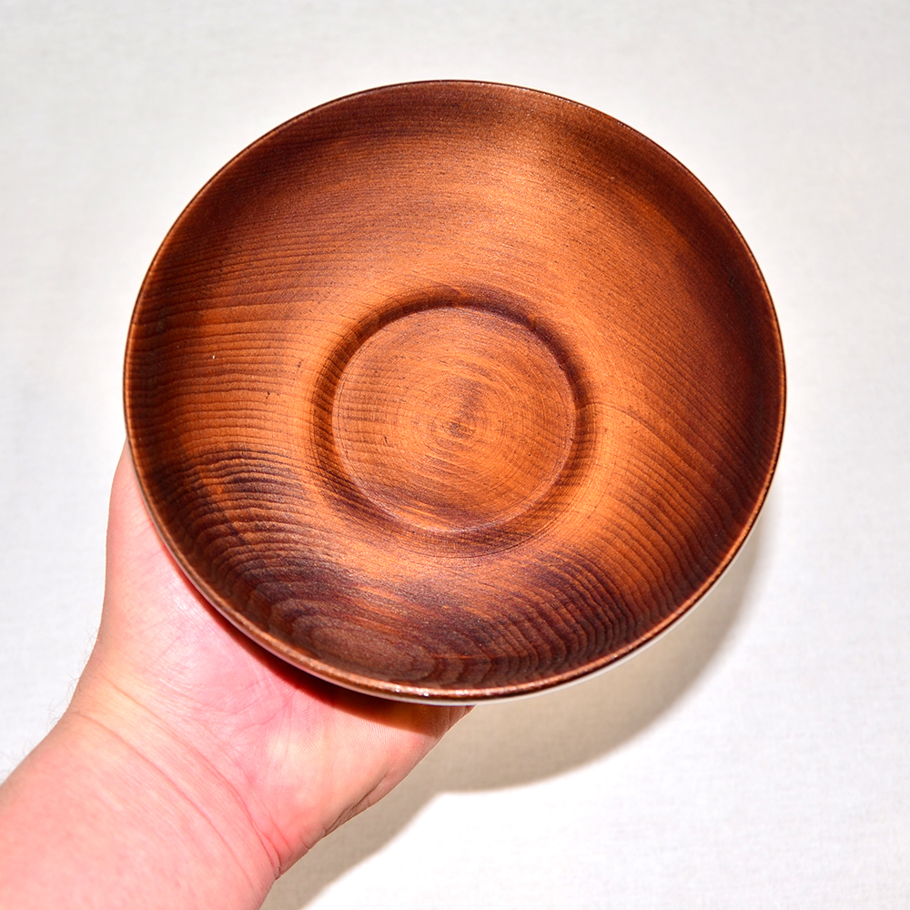 Деревянная тарелка пиала чаша Art of Siberia из натурального дерева сибирский кедр T16