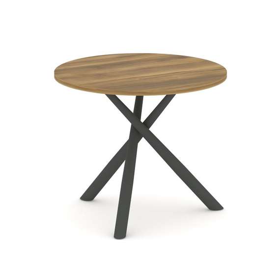 Oak Стол переговорный круглый D=900 PR.C.SPRG-002.D Сандал Янтарный/Металл Антрацит 900*900*750