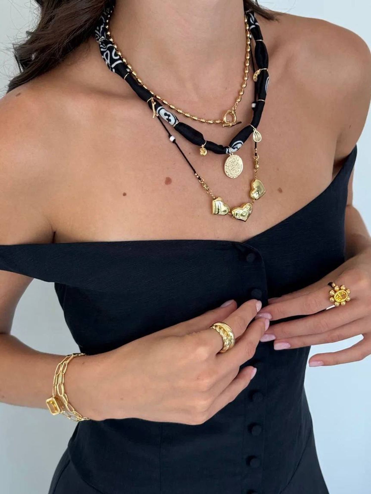 Колье Sparking Knitted Heartbeat Necklace – Gold