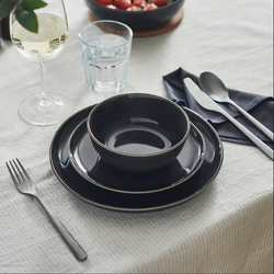 IKEA GLADELIG (ГЛАДЕЛИГ) - тарелка, темно-серая, 14 см (105.970.18)