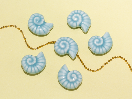Бусина "Аммонит" 20мм, керамика