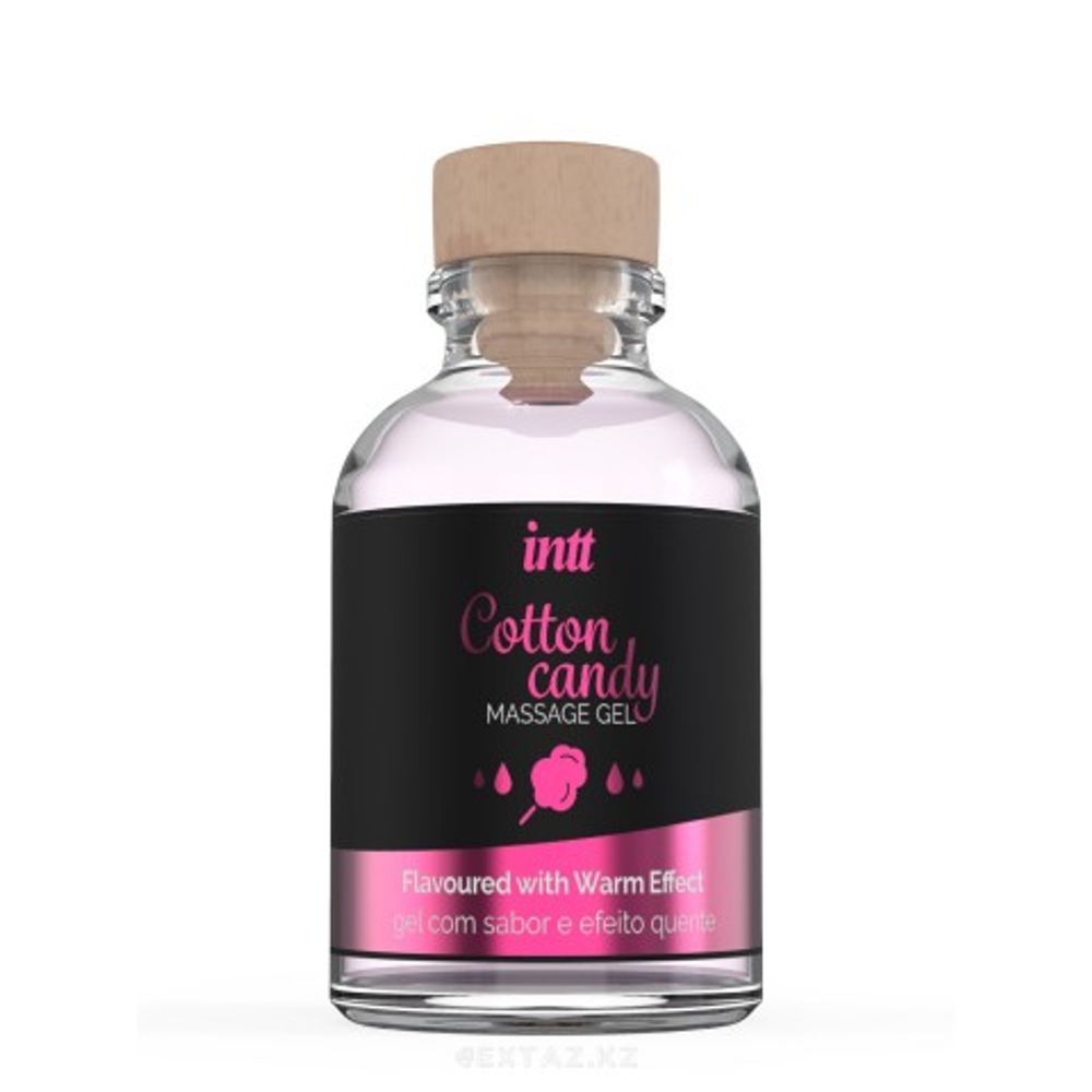 Intt Cotton Candy Massage Gel - Съедобный гель для интимного массажа, 30 мл (сахарная вата)