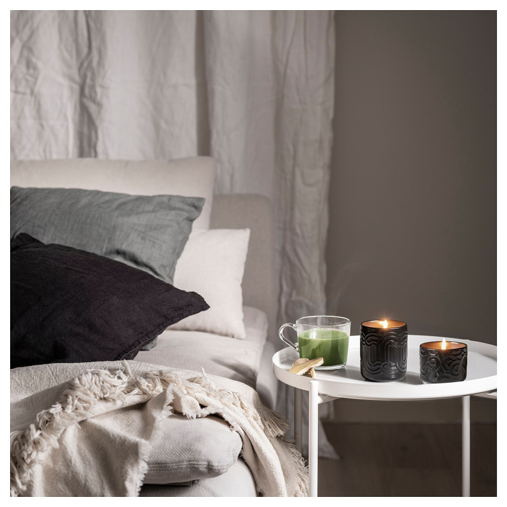 Свеча ароматическая IKEA SOTRONN (СОТРЕНН), Чай и имбирь, Черный, 45 часов