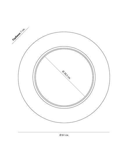 Зеркало "Портердейл" Black