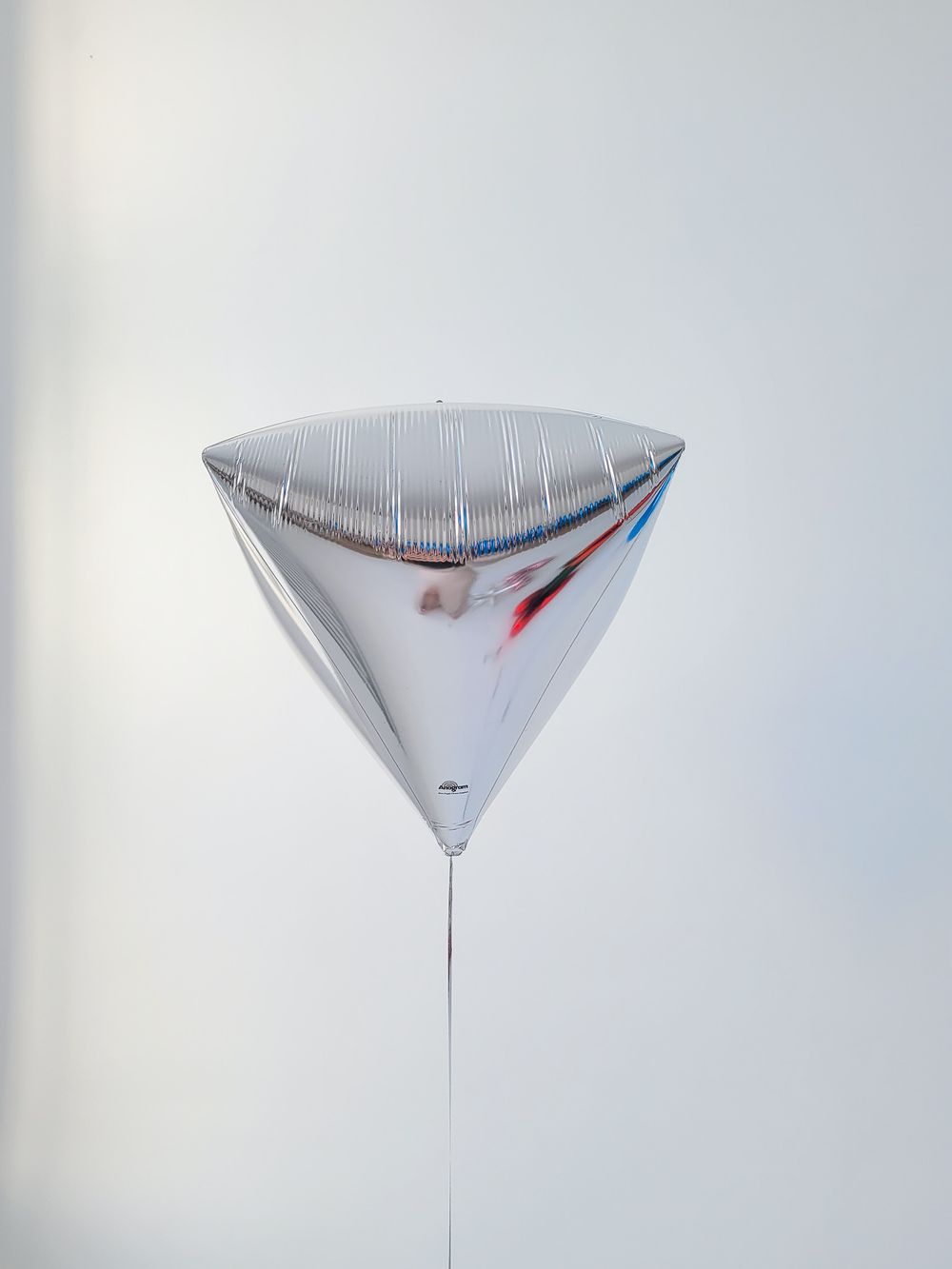 Шар А 3D АЛМАЗ Б/РИС 17" Металлик Silver  (БГ-19)  Изображение2