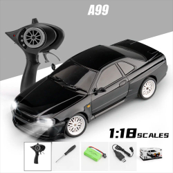 Радиоуправляемая машина для дрифта LD RC масштаб 1:18 2WD 2.4G R34 Skyline GT-R A99 Black , металлический корпус , без гиросокпа