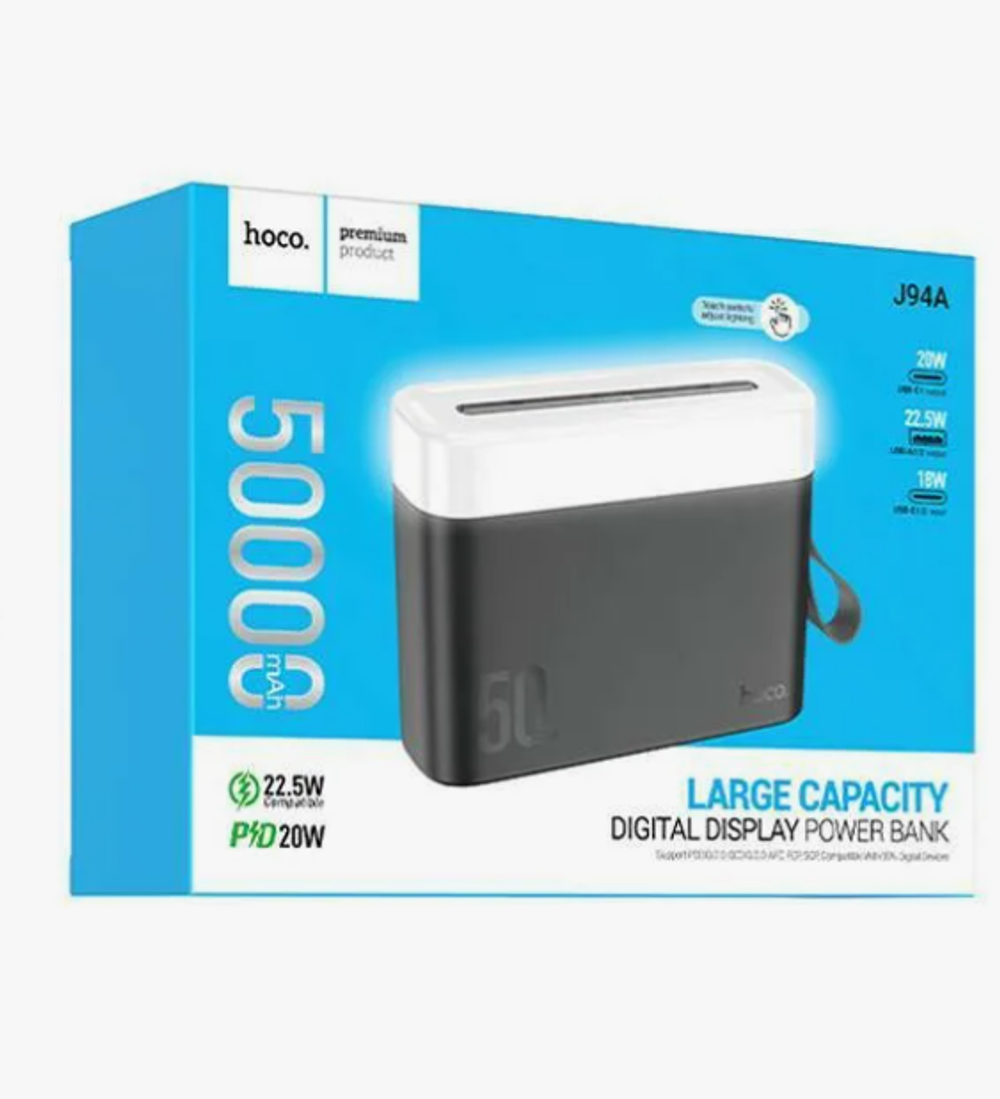 Портативный акк. PowerBank hoco J94A 50000 mah black
