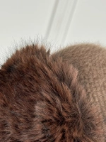 шапка ушанка зимняя меховая с флисом теплая стильная