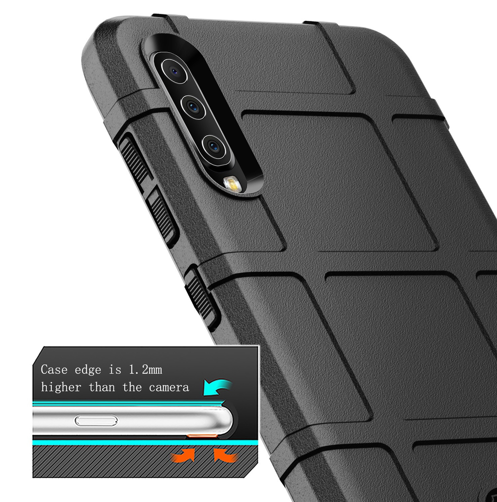 Чехол для Samsung Galaxy A70 (Galaxy A70S) цвет Black (черный), серия Armor от Caseport