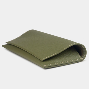 Футляр для очков Lentille из кожи сафьяно, зеленого цвета