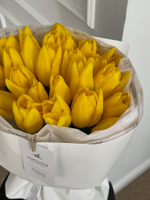 Букет из 25 желтых тюльпанов