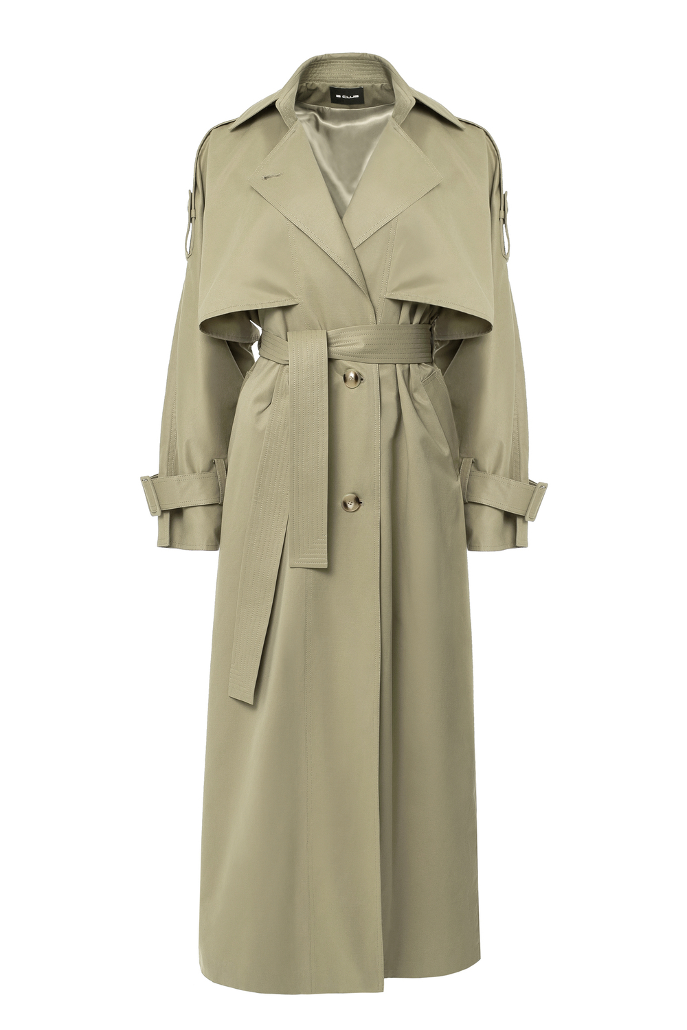 "Trench cape" Тренч-кейп в пол из хлопка.