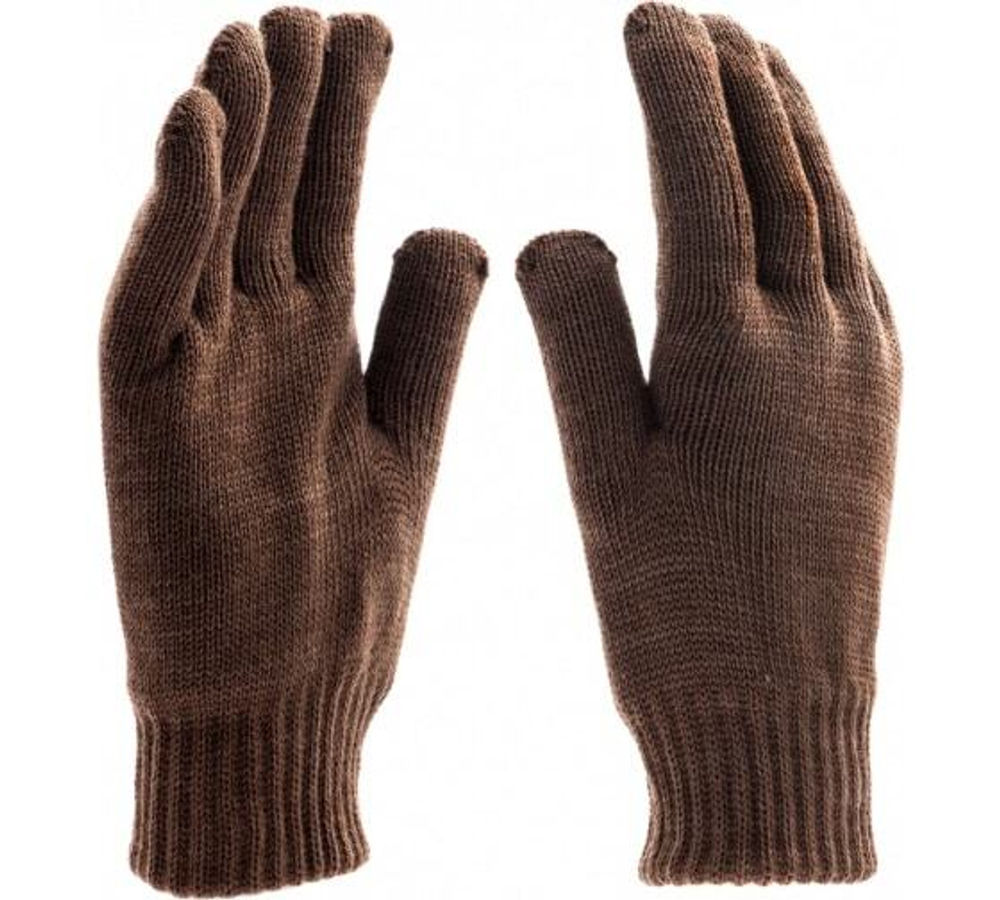 ПЕРЧАТКИ СИБРТЕХ ТРИКОТАЖНЫЕ ДВОЙНЫЕ ПОЛУШЕРСТЯНЫЕ 68633