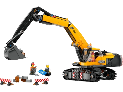 Конструктор LEGO City 60420 Желтый строительный экскаватор