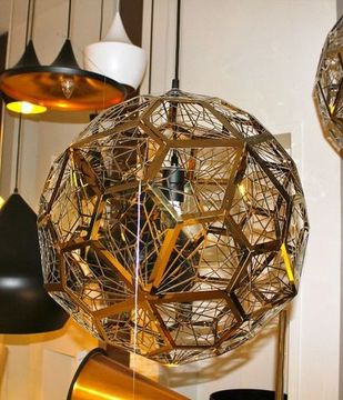 Люстра Tom Dixon Etch Web ( 47 сm , gold )