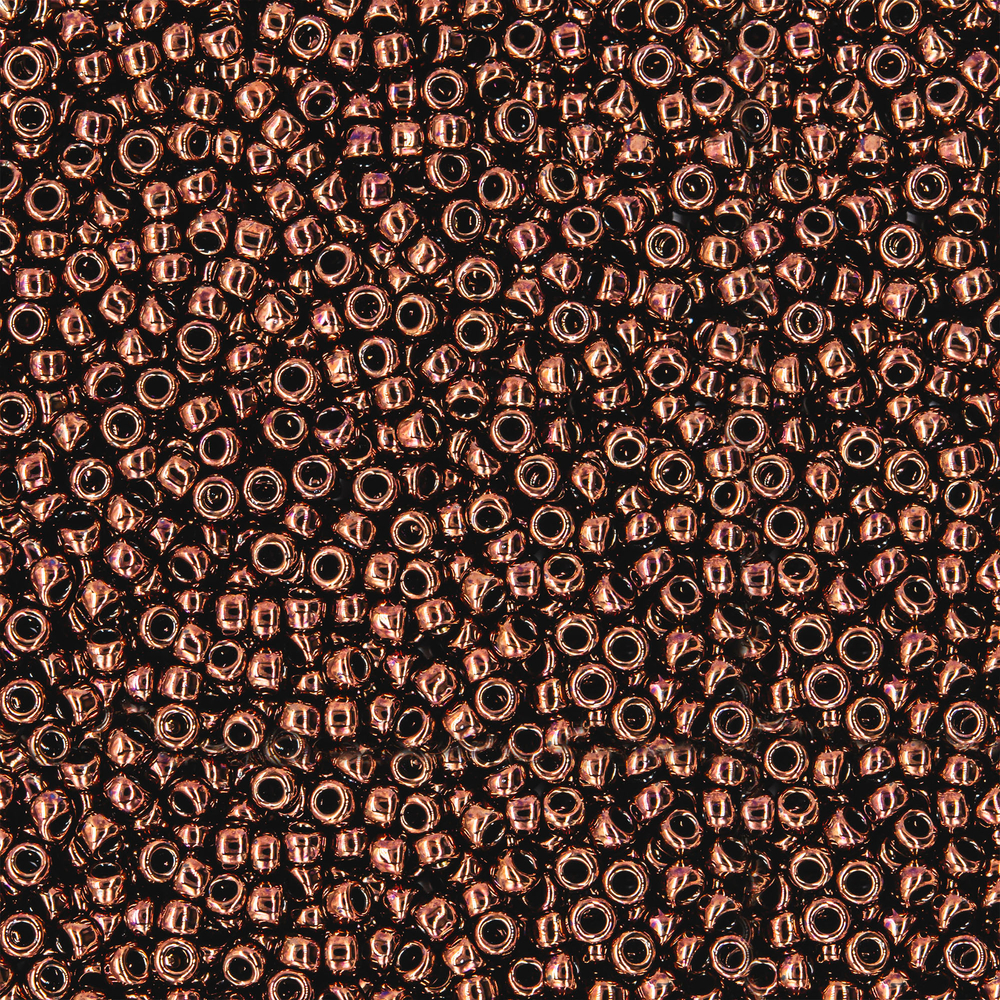 Японский бисер TOHO Round 15/0 (№222), металлизированный, непрозрачный глянцевый