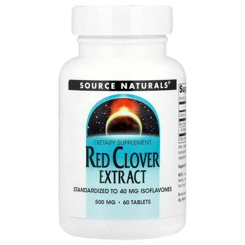 Source Naturals, экстракт красного клевера, 60 таблеток