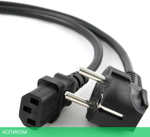Кабель питания Cablexpert PC-186, 1.8м, Schuko- C13, 6А, черный с заземлением