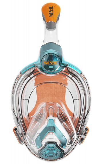 Маска полнолицевая детская Seac Libera junior Aquamarine/Orange
