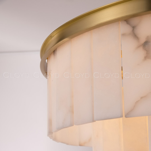 Люстра Cloyd HERCULANUM-B C9 / Ø60 см - алебастр - латунь (арт.11140)