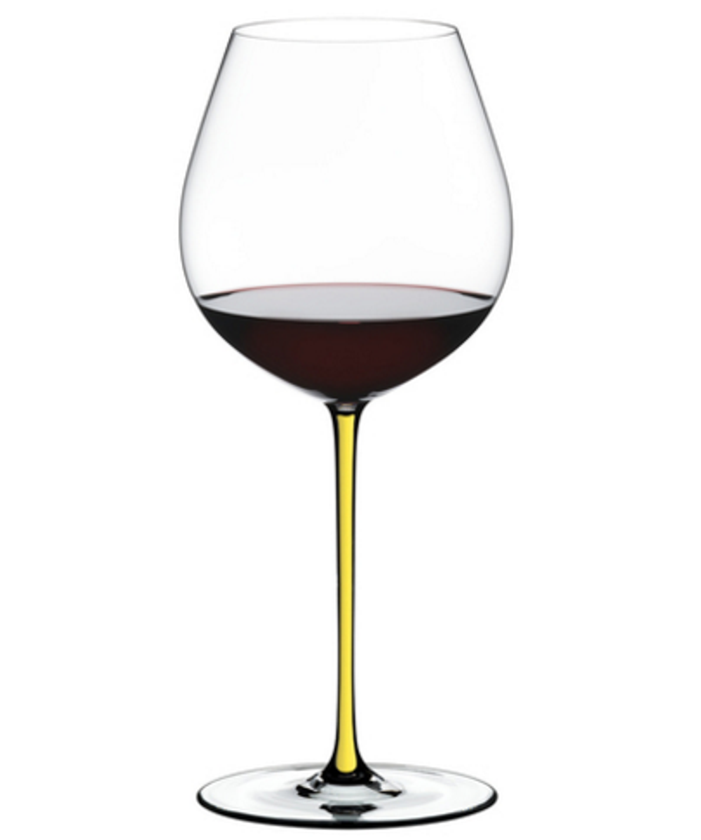 Бокал для красного вина с желтой ножкой 705мл Riedel Fatto a Mano Old World Pinot Noir Австрия