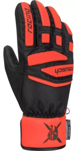 REUSCH перчатки горнолыжные юниорские 6271244_7809 Worldcup Warrior Prime R-TEX XT Junior Black/Fluo Red