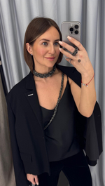 Кольцо с подвеской графит