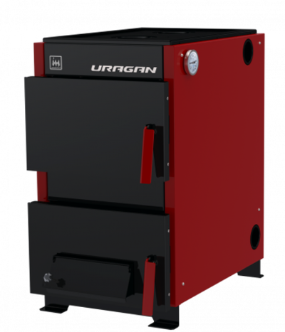 Котел твердотопливный отопительный URAGAN (Ураган) 20 кВт с варочной поверхностью