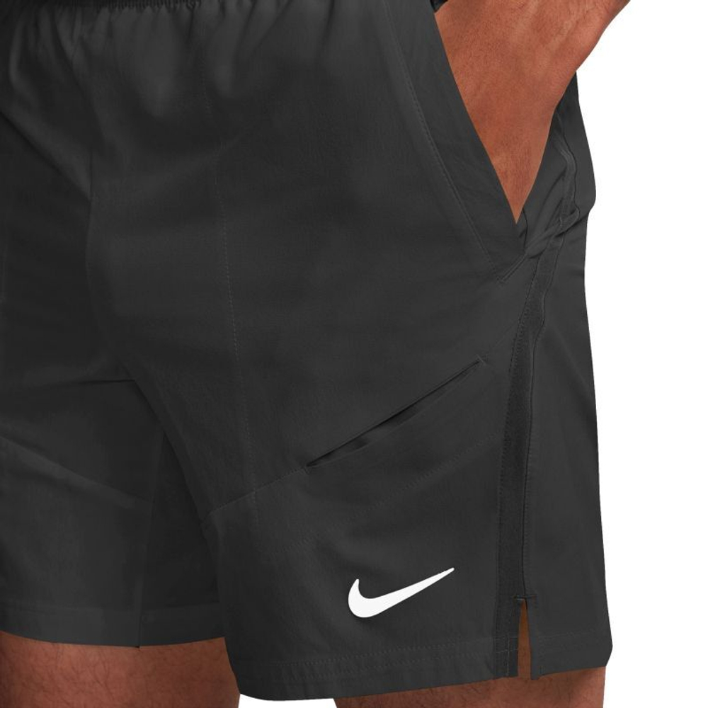Мужские теннисные шорты Nike Court Dri-Fit Advantage 7" Tennis Short - black/black/white