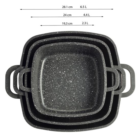 Набор посуды 6 предметов с прихватками Kamille KM 4435 из литого алюминия