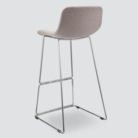 Барный стул Neo Soft 77 см, серый, ножки хром