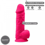 Фаллоимитатор SilexD Model 1 (21,5×5,1 см) с двойной плотностью ярко-розовый