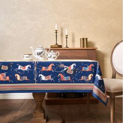 СКАТЕРТЬ "PASSAGE" 140Х300СМ ,БЕЖЕВЫЙ,100% ХЛОПОК С ПРОПИТКОЙ,ТВИЛ