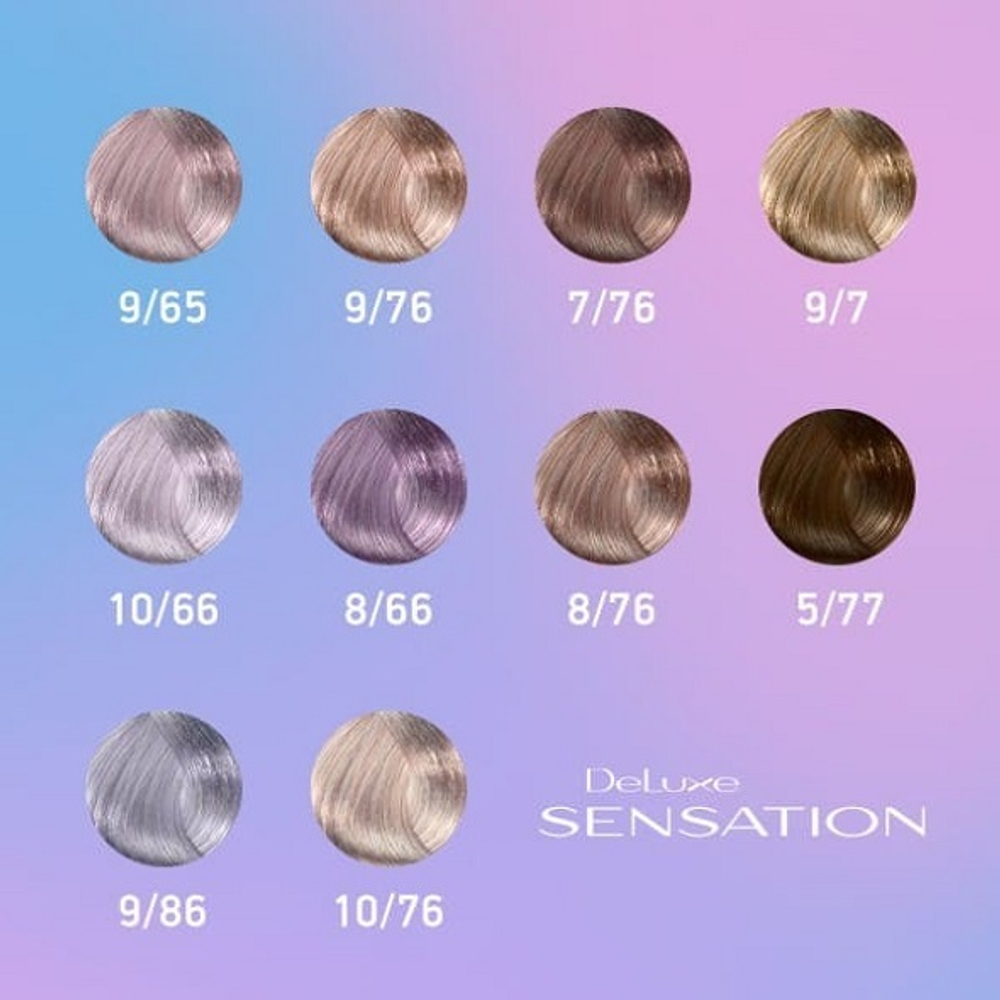 Безаммиачная крем-краска для волос Estel De Luxe Sensation 9/65 блондин фиолетово - красный